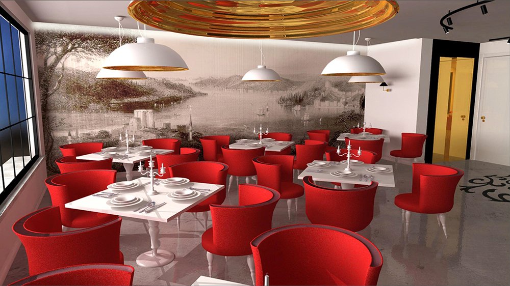 Karaköyde Bir Otel Restaurantı